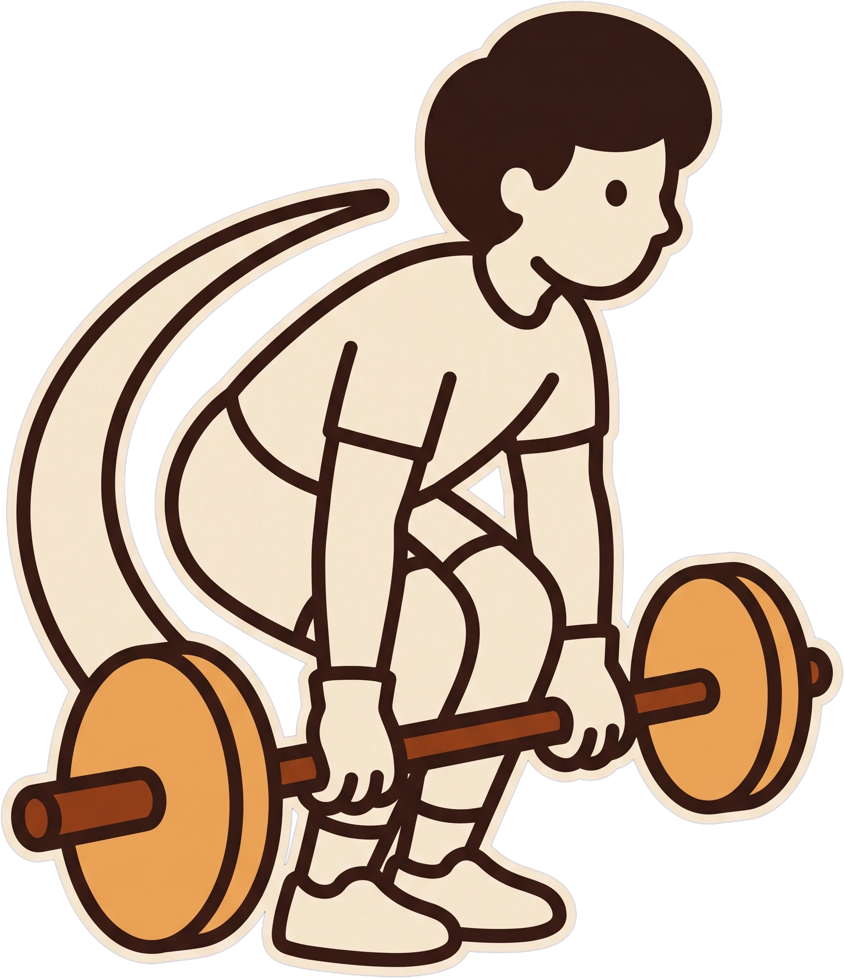 Someone lifting a barbell