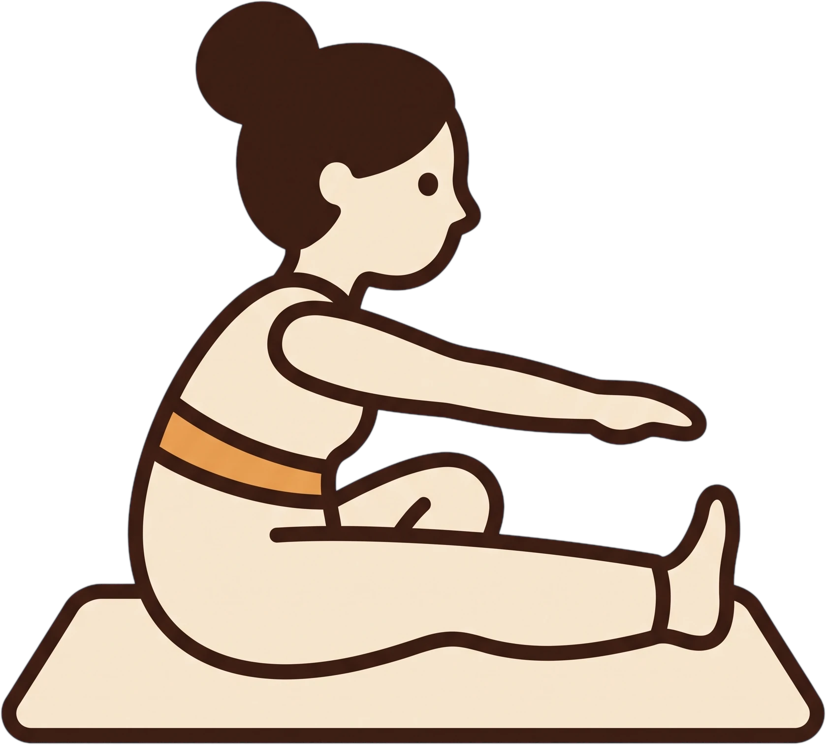 Someone stretching on a mat